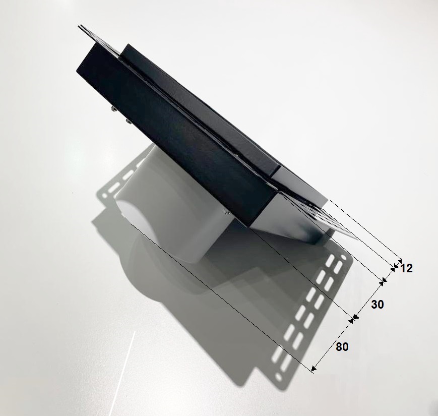 Теневой диффузор под плитку с вентилятором FoZa VD5 скрытого монтажа, под плитку