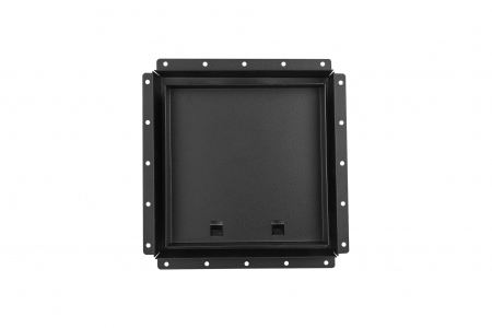 Решетка скрытого монтажа FoZa ПОД ПЛИТКУ 207х207 с вентилятором 100СК, обратный клапан, черная, 100мм