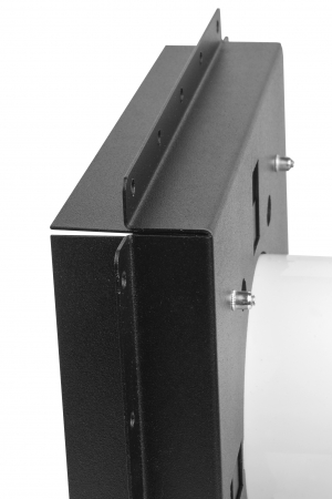 Теневой диффузор под плитку с вентилятором FoZa 207х207 с вентилятором на шарикоподшипнике 100СК, обратный клапан, черная, 100мм